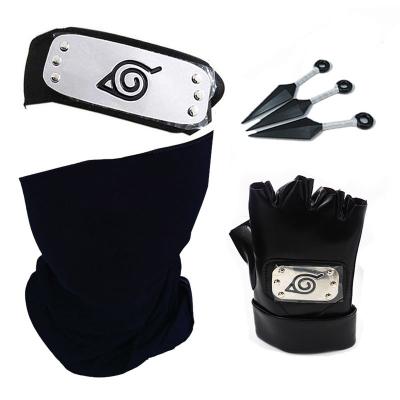 China Knit Naruto Hatake Kakashi Cosplay Headband Anime Accessories Kunai Japanese Anime Headband Sign Props Gift Fans Play for sale