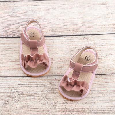 China Summer Rose Flower Baby Princess Shoes Breathable Soft Single Baby Sandals Baby Shoes Wholesale for sale