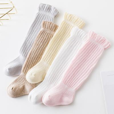 China New Sporty Newborn Baby Thigh Summer Baby Mouth Mosquito Loose Socks Knitted Cotton Socks Tights for sale