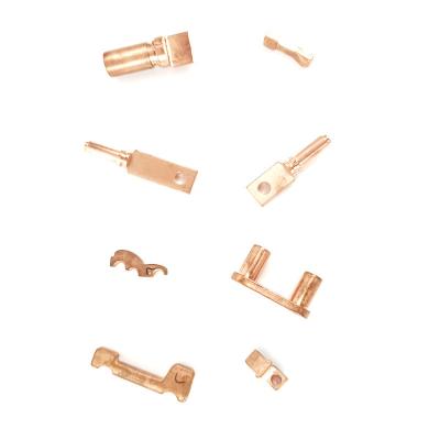 China High Precision Red Copper Cold Machining Electronics CNC Machining Loose Parts Customized Parts for sale