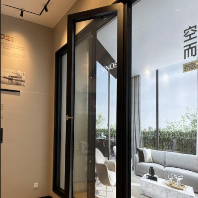 China Magnetic Screen Duhwyn Casement Window USA Market Modern Style Thermal Break Double Glazed Aluminum Swing Window For Office Building for sale