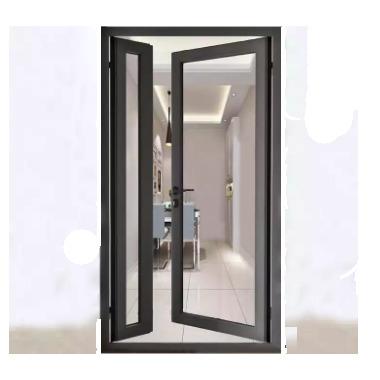 China Heat Insulation Customized Small Hinged French Doors Waterproof Double Glazed Swing French Door Aluminum French Patio Door Home Design for sale