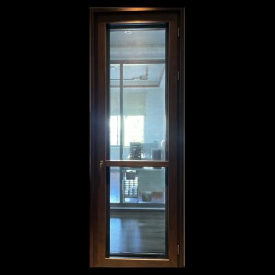 China Thermal Insulation French Door Double Glazed Wooden Frame Break Door Soundproof Thermal Aluminum Door Latest Design for sale