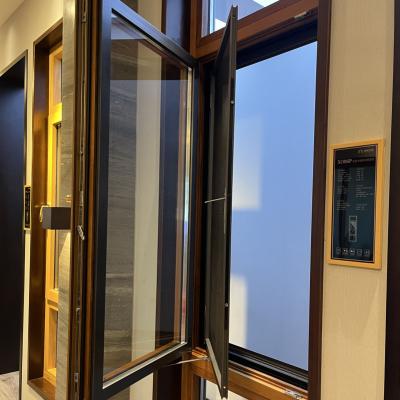 China Thermal Duhwyn Swing Casement Window Break Triple Glazed Window Aluminum Clad Wood Tilt-Turn for sale