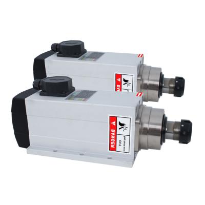 China 6kw 300hz 18000rmp high speed square air cooled spindle milling motor for sale