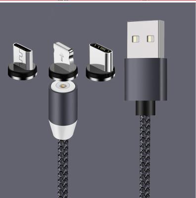 China MP3/MP4 Player KPS-C-C09 360 degree magnetic flowing lightweight 3 in 1 data cable for sale