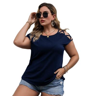 China Unique Design Oneck Stylish Solid Color Breathable Loose Oversized T-Shirts For Women for sale