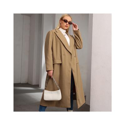 China New viable fashion style ladies winter coats woolen elegant women's long jacket coat for sale