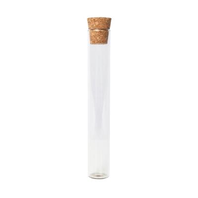 China Personal Care Glass Tube With Cork Lid Glass Pre Roll Preroll Tube Glass Tube With Cork for sale