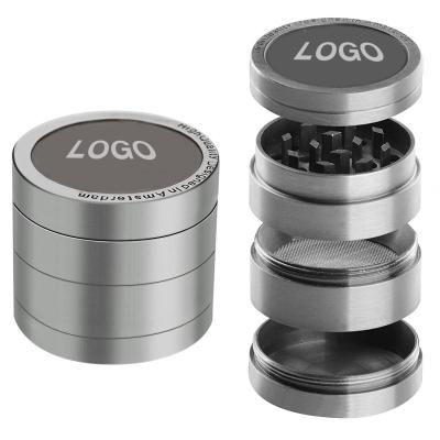 China CNC Sharp Teeth Wholesale Herb Grinder Custom Logo 40mm Grinder 4 Layers Grinder Smoking Card for sale