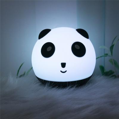 China ABS Drop Shipping Panda Night Light Silicone Bulbs Cute Squishy Christmas Lamp Wireless Lamp for sale