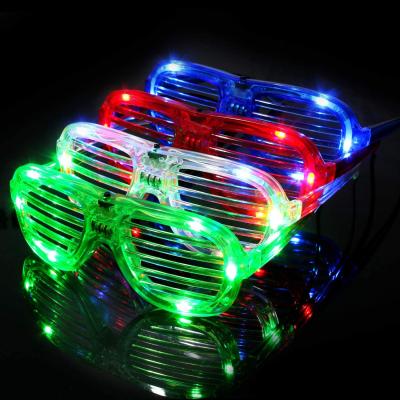 China Party Show LED Light Up Glass Shutter Neon Flashing Glasses, Glow In The Dark Party Supplies for sale