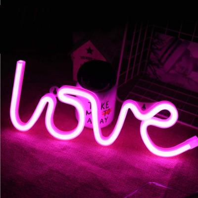 China Modern Custom Neon Sign LOVE LED Neon Light Party Supplies Girls Room Decoration Table Neon Bulut Accessory Decoration for sale