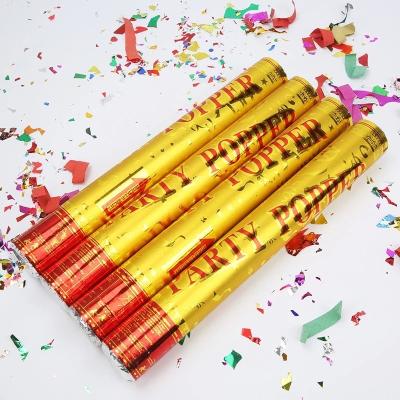 China Beautiful Hot Selling Colorful Eco-friendly Wedding Supplies Party Decoration Confetti Party Snap Plug Confetti Cannon for sale