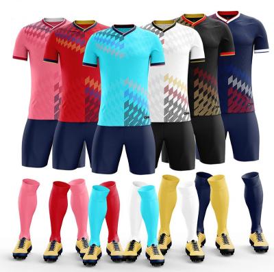 China Wholesale Quick Dry Breathable Sublimation Printed Custom Team Soccer Sports Wear Football Shirt School Camisetas Tank Tops for sale