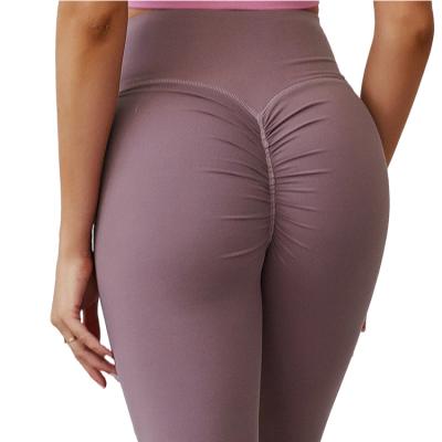 China Wholesale Breathable Sexy Gym Running Fitness Womens Trainer Seamless Custom Logo High Waist Yoga Pants for sale