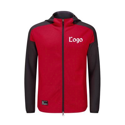 China OEM Custom Logo Men's Full Zipper Jacket Breathable Long Sleeve Sports Casual Hoodie Sweatshirt for sale