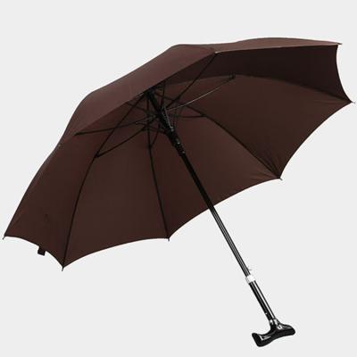 China All In 1 Solid Color Chocolate Cane Umbrella And Parasol For Men for sale