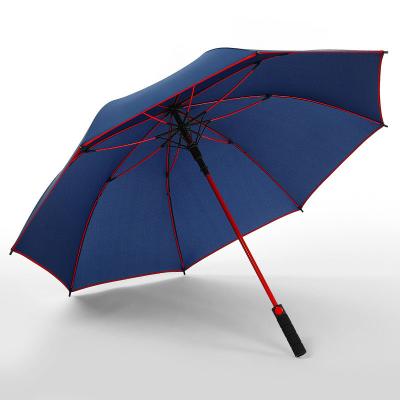 China All in 1 cheap luxury solid color golf windproof umbrella for golf club for sale