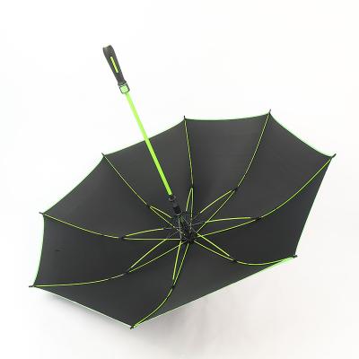 China All In 1 High Quality Strong Windproof Carbon Fiber Color 27 Inch Straight Auto Open Golf Umbrella for sale