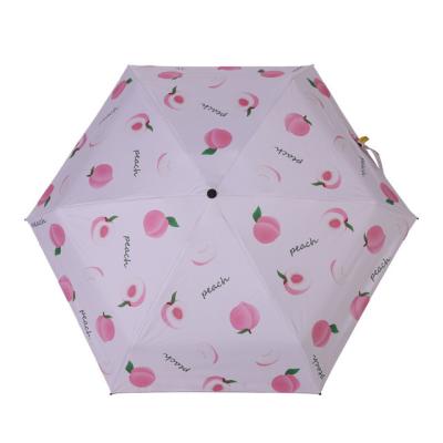 China 5 Folds Super Tiny Style 19inch 6ribs 5 Fold Mini Light Weight Capsule Umbrella Female Umbrella With Logo Customized For UV Protection for sale