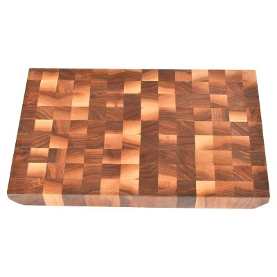 China Sustainable End Grain Wood Cutting Board Chopping Block Large Kitchen for sale