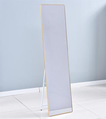 China Wholesale Minimalist Aluminum Frame Cloakroom Wall Full Floor Mirror for sale