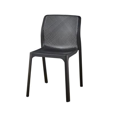 China - Modern Plastic Accent Chair Black Plastic Dining Chair for sale