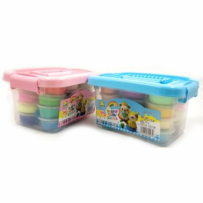 China 24 Colors Light Modeling Clay Modeling Clay Princess Playdough Kit Christmas Super Light Clay TK8024 for sale