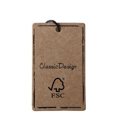 China Customized Sustainable FSC Forest Certification Of Renewable Color Paper Label Kraft Paper Hang Tags for sale