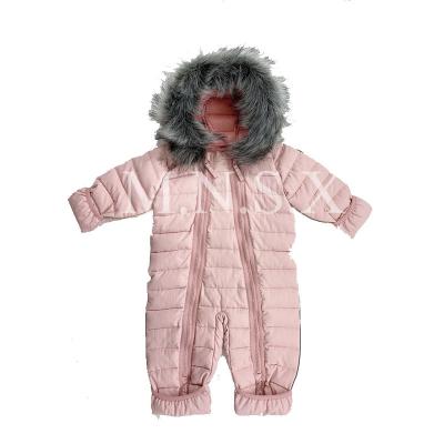 China ODM custom made waterproof and windproof breathable warm snow suit for lovely girls pink winter bodywarm snowsuit kids for sale