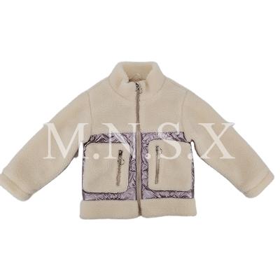 China Breathable ODM Customized Fashionable Soft Fleece Kids Windproof Winter Jacket Girls Overcoat for sale