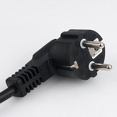 China Home Appliance European Germany VDE CE 3 Pin AC Power Cable Male Plug for sale