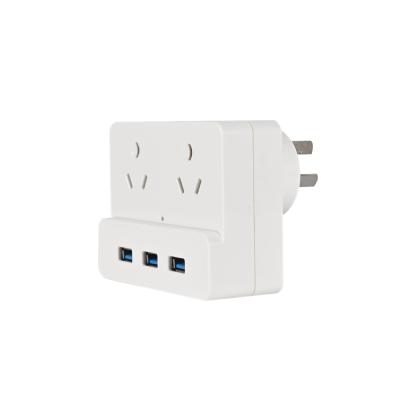 Китай Residential / General Purpose SAA AU Plug 2 Way Outlet USB Charger Adapter With Surge Protection продается