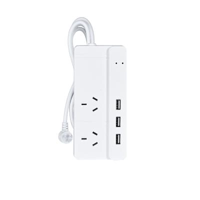 China Residential / General Purpose SAA AUS 2 Way Sockets Extend Pad 2.4a 3.4a Usb Charger Power Strip en venta