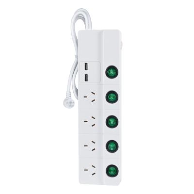 Китай Residential / General Purpose SAA AUS 4 Way Sockets Extend Protection 2.4a 3.4a Usb Charger Power Strip продается