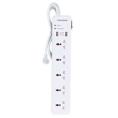 China 250V Universal USB Extension Socket Lead Adapter Outlets Residential / Multipurpose Power Strip With Overload Switch for sale