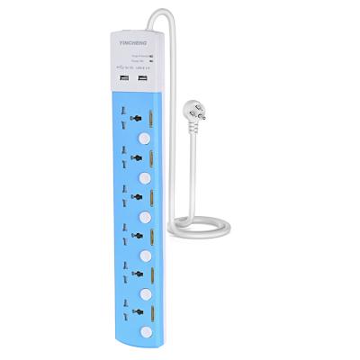 China Factory Direct Sales Electrical Socket Residential/Multi-Purpose Flame Retardant PC Universal Plastic Power Strip New for sale