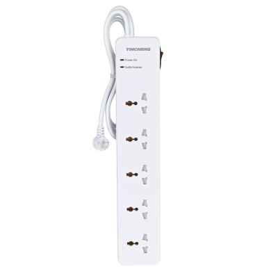 China Residential / General Purpose 5 Outlet Power Strip Universal With Overload Protection Extension Socket for sale