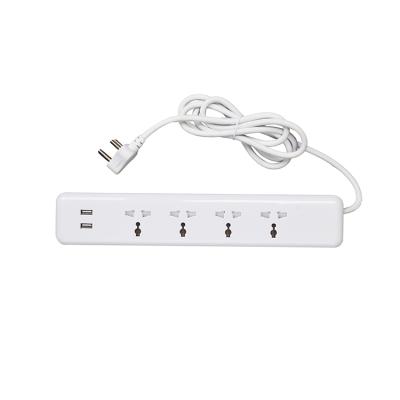 China Residential / Multi-Purpose Household Power Strip Extension Lead With Universal USB Overload Protection Socket for sale