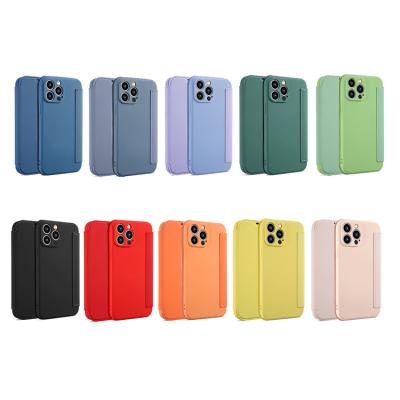 China New Next Shockproof Portable Case Flip Phone Purse Phone Case For Iphone 11 12 13 Mini Pro Max With Card Slot for sale