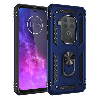 China 2 in 1 Luxury Shockproof Guard Kickstand Cell Phone Cover For Moto One Zoom, Armor Case For Motorola One Pro G8 Game Plus Action for sale