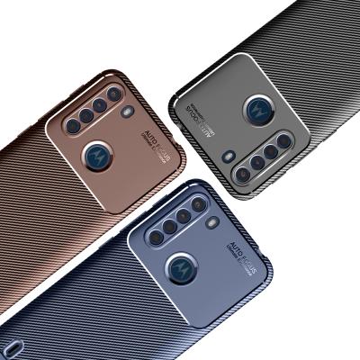 China Simple Easy Carbon Fiber TPU Back Cover Shockproof Soft Cell Phone Case For Moto One Fusion for sale