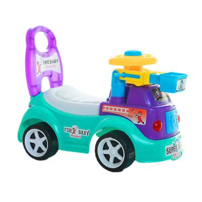 China Four Wheel Sit to Stand Toddler Ride On Toy Ages 1-3 Kids Walking Aid Vehicle Learning Walker Children's Scooter Twisted Fire Truck Sliding for sale