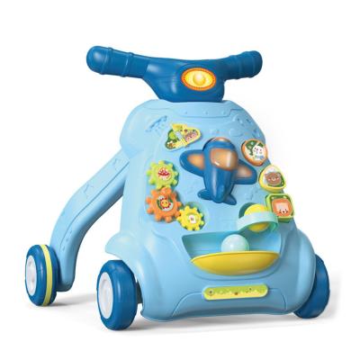 China Sentar-se de pé cedo empurrar brinquedos puxar rodas musical aprender a andar baby walker bebê meninos meninas 12 polegadas à venda