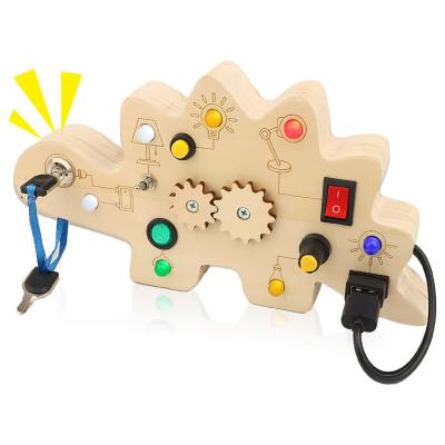 China Wooden Button Switch LED Light Busy Board Sensory Activity Toy for Other Educational Toys for sale