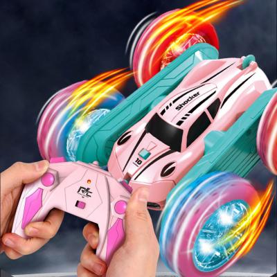 China RC Cars 4WD Double sided Stunt Light Tire Swinging Arm Rolling Car for Boys and Girls Toy for sale