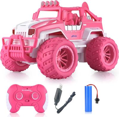 China 1 14 Escala de Carros RC Off Road Monster Truck 4WD Dual Motors Faróis LED Rock Crawler à venda