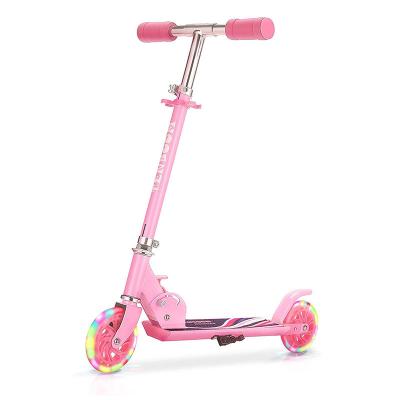 China Unisex Children's Scooter Lightweight Folding Double Wheel Scooter with Brakes Ride On Toy for sale