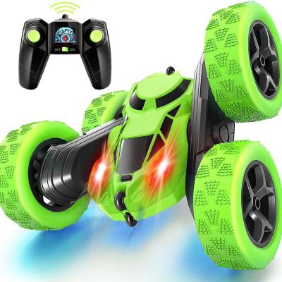 China Plastic RC Stunt Car 4WD Remote Control Car for 6-12 Years Old Kids Double Side Flips Toy for sale